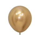 Sempertex Reflex Gold 18-inch latex balloons for decoration, 15-pack, vibrant shiny gold balloons for celebrations.