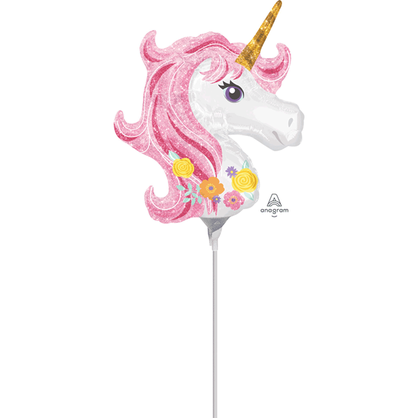Anagram Foil Balloon Pastel Unicorn (Loose) 9"