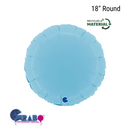 Grabo Foil Balloon Matte Pastel Blue Round 18"
