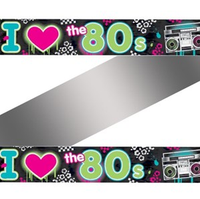 Amscan Banner I Love The 80's