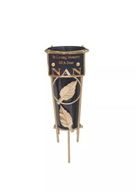 David Fischoff Grave Vase Nan 36cm keepsake with elegant design, suitable for memorial and remembrance purposes.