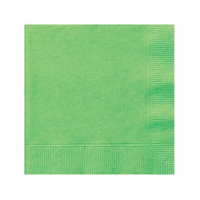 Unique 20 Pack Beverage Napkins Lime Green