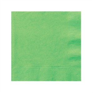 Unique 20 Pack Beverage Napkins Lime Green