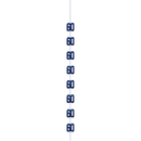 Blue 5ft hanging decor with "Age 60" glitter design for party decorations by Unique, perfect for milestone celebrations.