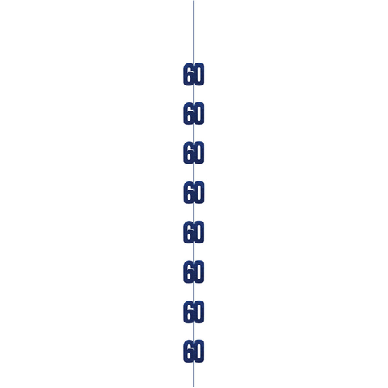 5ft Hanging D cor Age 60 Glitz Blue