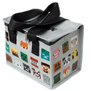 Puckator Cool Lunch Bag featuring Minecraft face designs, ideal for gifts, with colorful cartoon character images on insulated fabric.