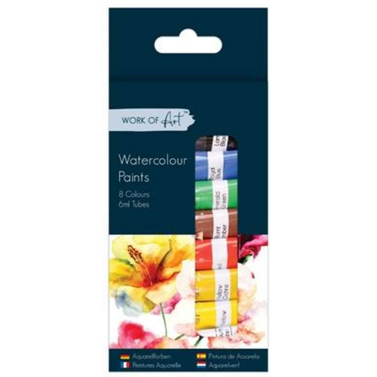 8 Water Colour Paints 6ml