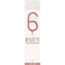 Unique Party Candle Sparkler Number 6 Rose Gold 7