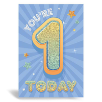 Prelude Pzazzle C50 Birthday Age 1 6pk