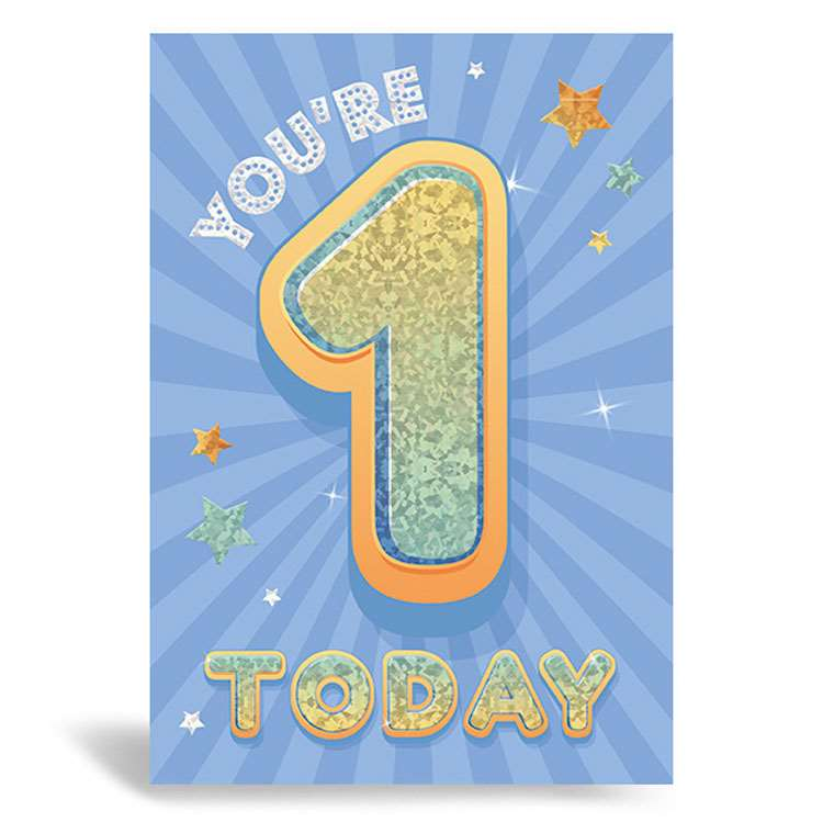 Prelude Pzazzle C50 Birthday Age 1 6pk