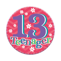 Small Badges Age 13 Female 6pk