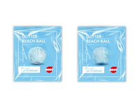 16-inch glitter inflatable ball toy by Gem Imports, colorful and shiny, with a smooth surface and vibrant glitter accents.