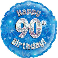 Oaktree Age 90 Blue 18" Foil Balloon