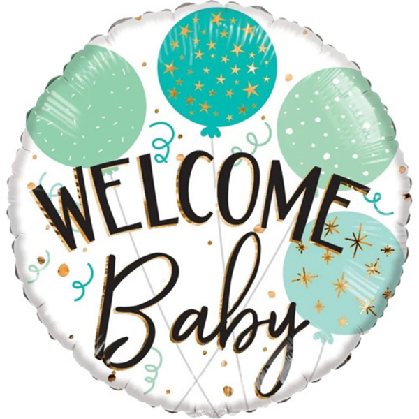 APAC Foil Balloon Eco Welcome Baby Green 18
