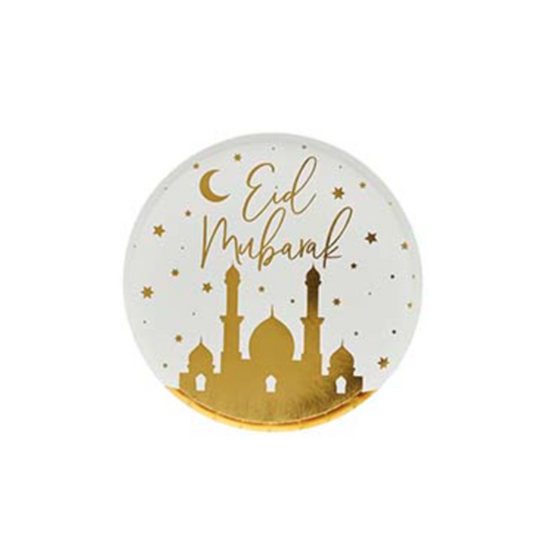 Club Green 8 Pack Plates Eid Gold Foil