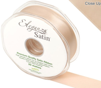 Eleganza Satin Ribbon Champagne 25mm x 20m