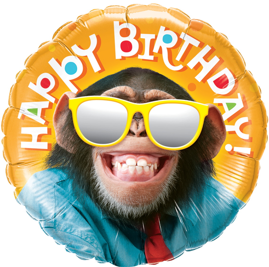 Anagram Foil Balloon Smiling Chimp Birthday 18