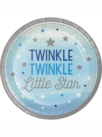 Creative Twinkle Little Star Blue 9" Plates 8pk