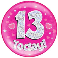 Oaktree Badge 13 Today Pink Jumbo 6