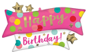 Anagram Pink Confetti Birthday 38" Foil Baloon
