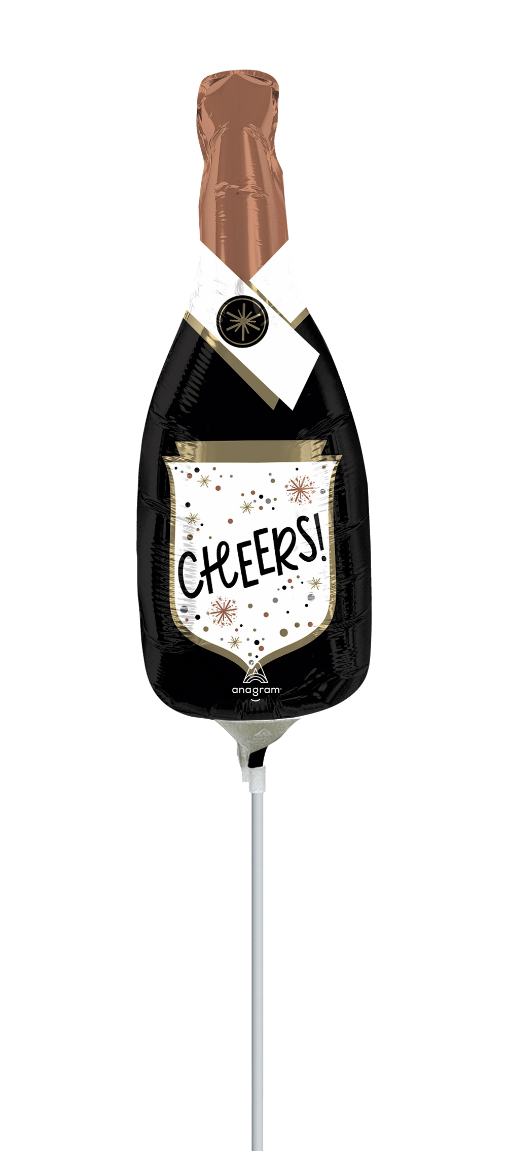 Anagram Cheers Bottle 14" Air Fill Foil Balloon