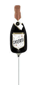 Anagram Cheers Bottle 14" Air Fill Foil Balloon