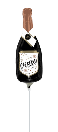 Anagram Cheers Bottle 14" Air Fill Foil Balloon