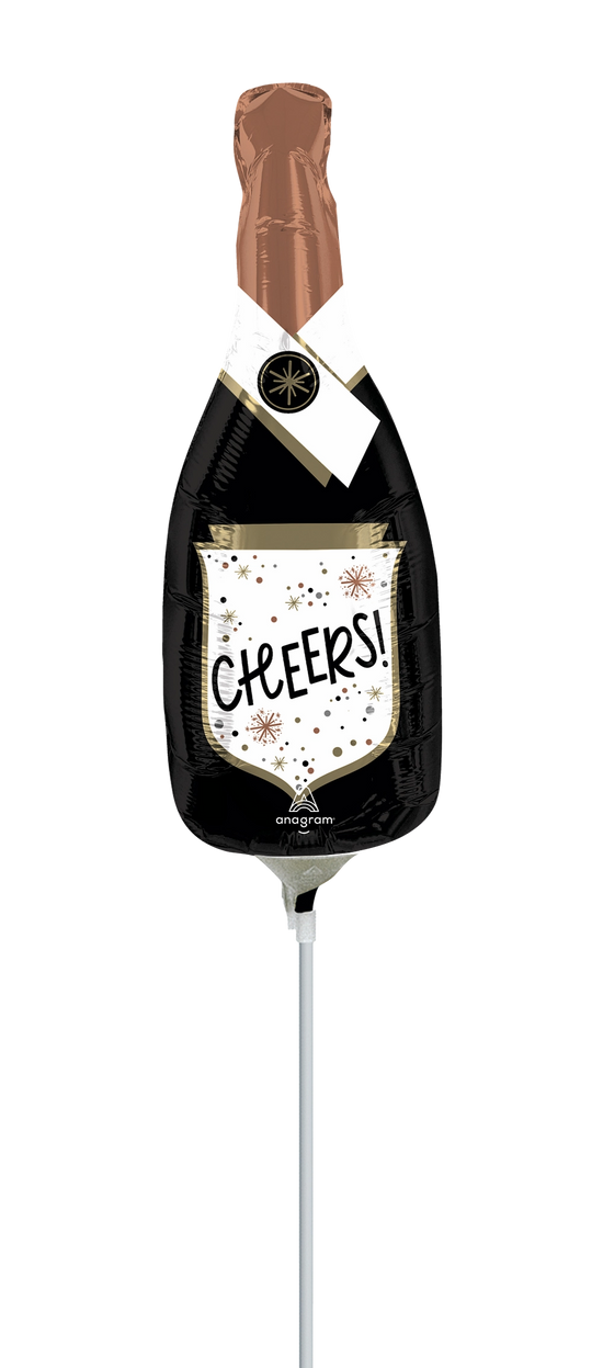 Anagram Cheers Bottle 14" Air Fill Foil Balloon