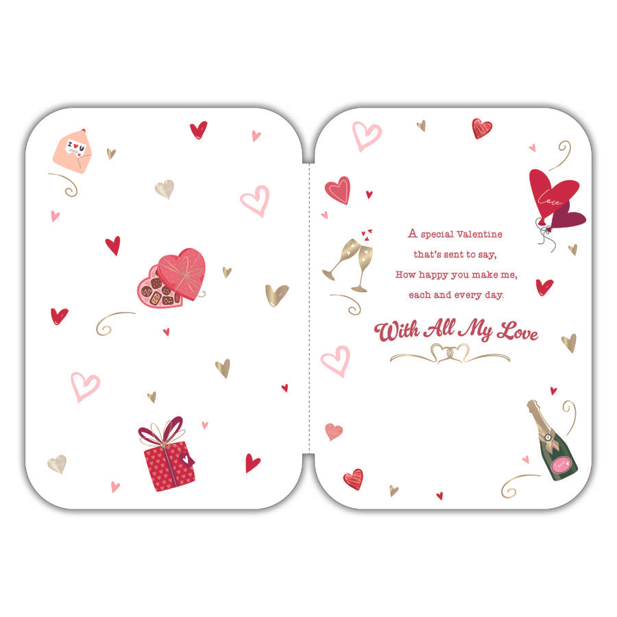 Prelude 6 Pack Cards Valentine's Day C90 Open