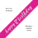 Unique Banner Pink Glitz Age 12 9ft