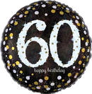 Anagram Sparkling Birthday Age 60 18" Foil Balloon