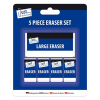 5 White Erasers