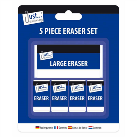 5 White Erasers