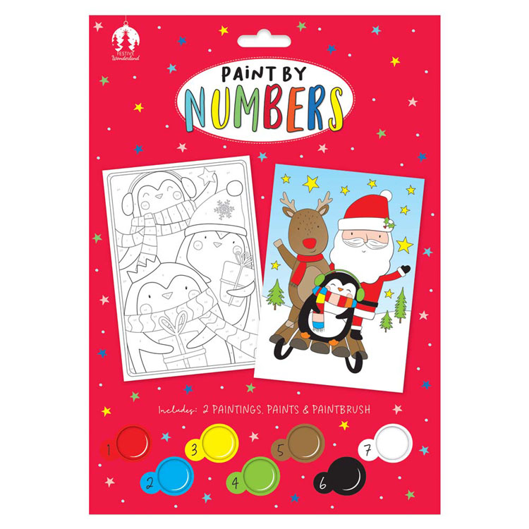 Activity Paint By Numbers Set Christmas
