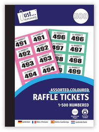 Cloakroom Tickets 1-500
