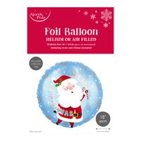 Eurowrap Foil Balloon Santa Cute 18