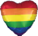 Anagram Rainbow Fun 18" Heart Foil Balloon