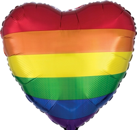 Anagram Rainbow Fun 18" Heart Foil Balloon