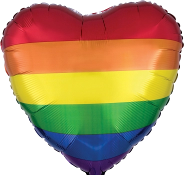 Anagram Rainbow Fun 18" Heart Foil Balloon