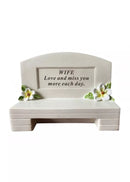 David Fischoff Memorial Bench Wife keepsake with engraved design, crafted from durable material, for honoring loved ones.