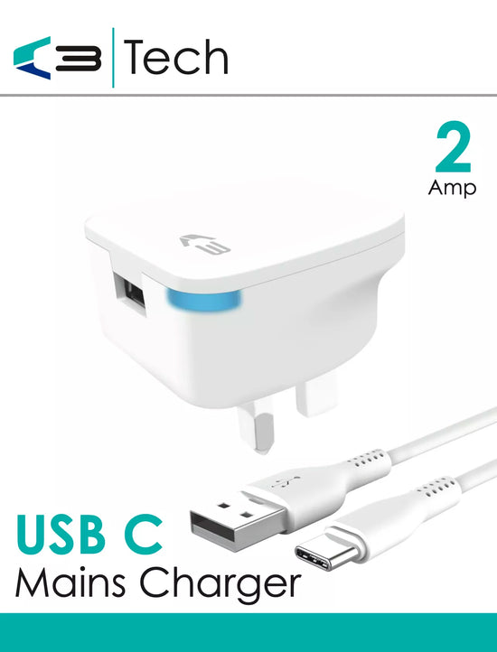 Mains Charger Type C 2Amp