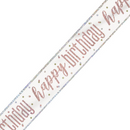 Unique Banner Rose Gold Glitz Happy Birthday 9ft