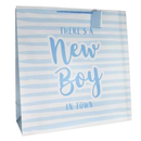 Gift Bag New Boy In Town Giant Square 6pk