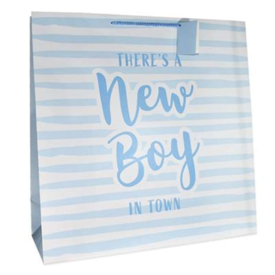 Gift Bag New Boy In Town Giant Square 6pk