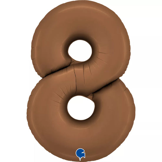 Grabo Foil Balloon Satin Chocolate 40" Number 8