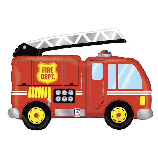 Foil Balloon 32" Shape Firetruck