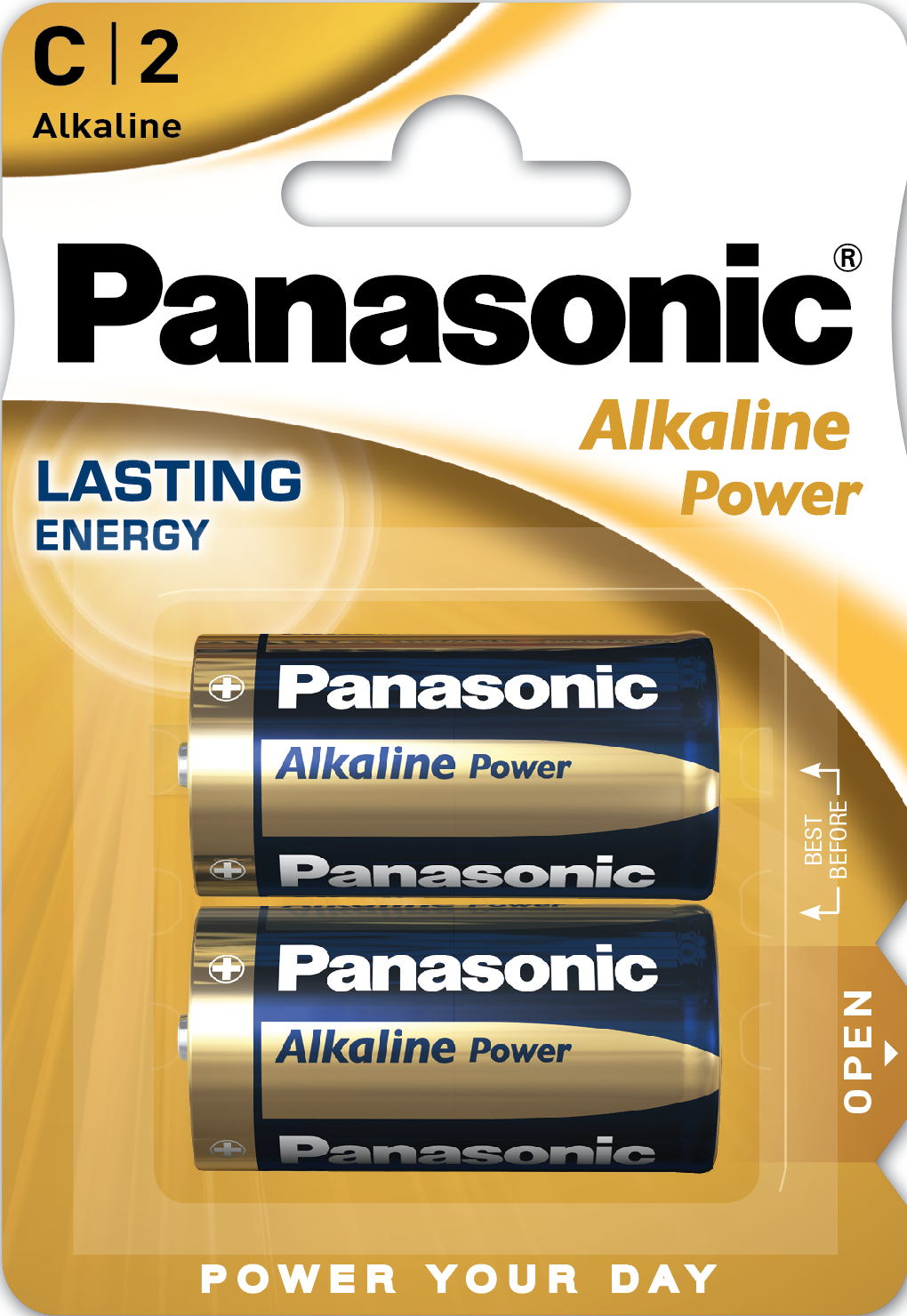 Panasonic Bronze Alk Batteries C 2pk