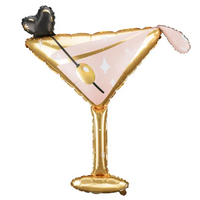 PartyDeco Martini Cocktail 50" Foil Balloon