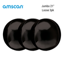 Anagram Pastel Black 21" Jumbo Orbz Balloon 3pk