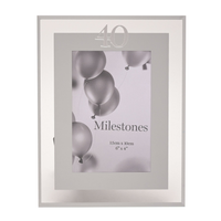 Milestones Frame Silver Age 40 4x6
